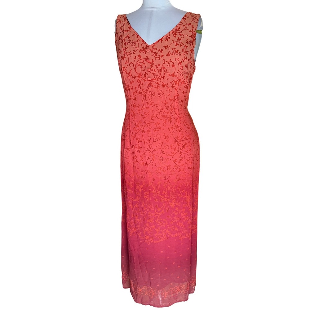 Vintage 123 Un Deux Trois Made in France Ombré Floral Euro Maxi Dress